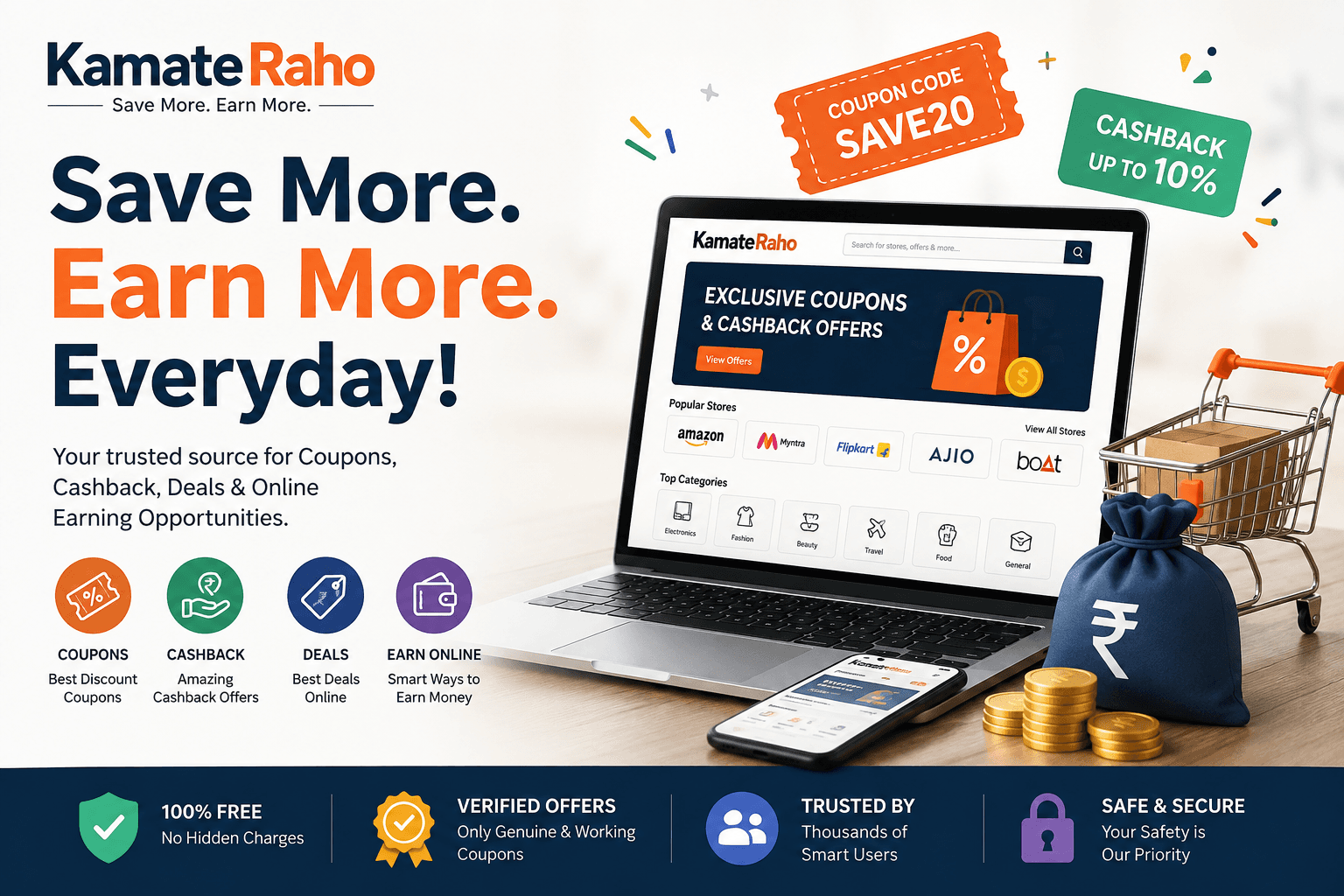 KamateRaho: Online Earning, Cashback & Coupon Deals Guide
