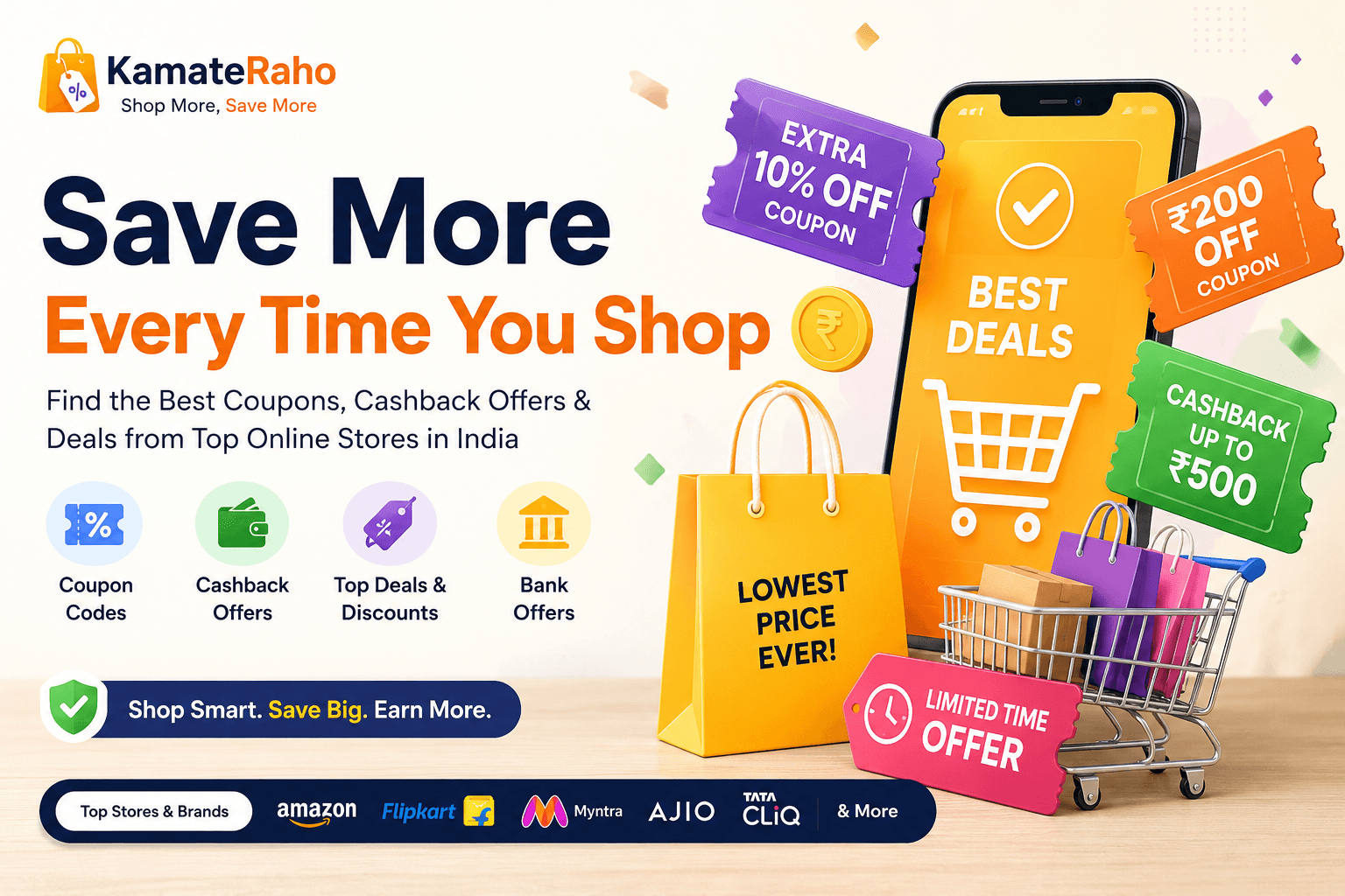 How to Save More Money Online with Coupons, Cashback & Deals in India