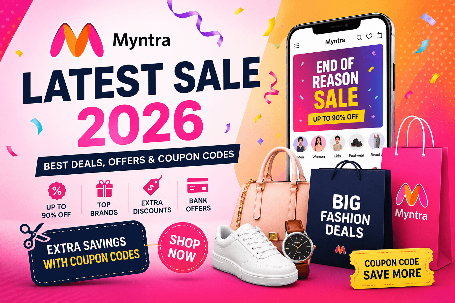 Myntra Latest Sale 2026: Best Deals, Offers & Coupon Codes