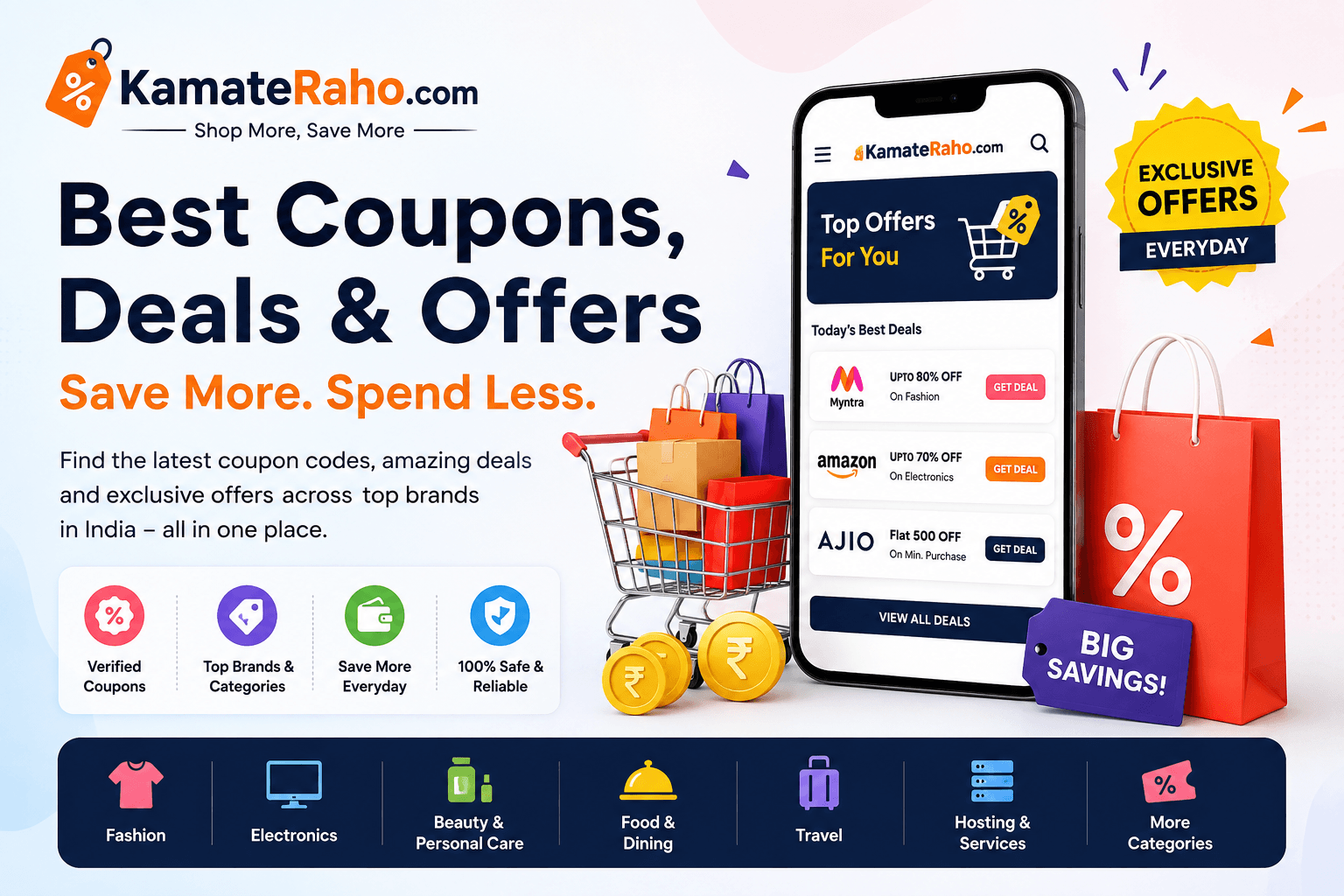 KamateRaho – Best Coupons, Deals & Money-Saving Offers in India